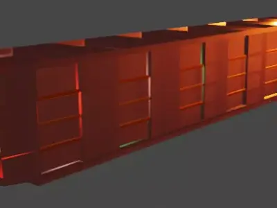 SciFi Hall way 3d Model 3D model