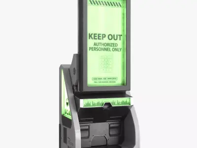 Sci Fi Scanner Display v4 Low-poly 3D model