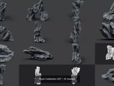 Rock Collection 007 3D Model Pack