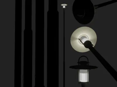 Street Light 6 F1 M1 K0 A1 6000mm Low-poly 3D model