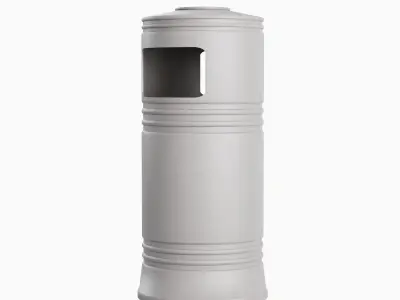 Street Trash Bin 03  Low-poly 3D model