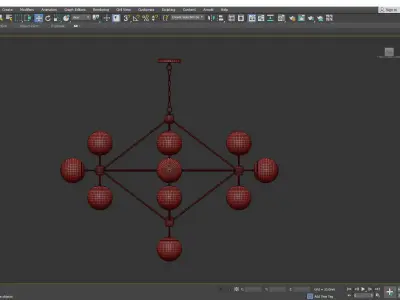 Pluto Chandelier Low-poly 3D model