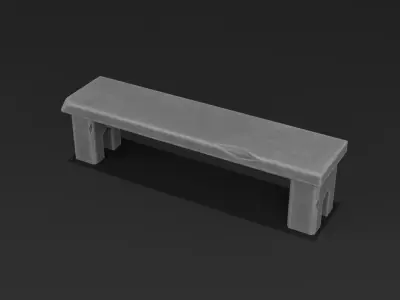 Stone Bench  Free low-poly 3D model