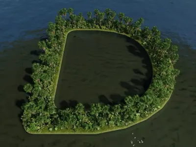 D Alphabet Island 3D model