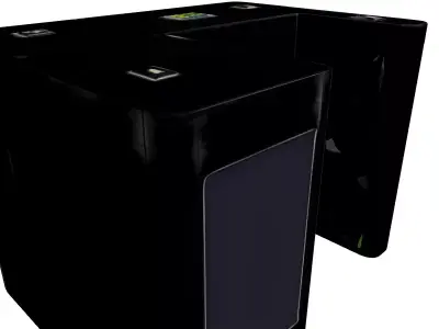 Modern Security Turnstile Gate System Low-poly 3D model