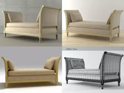 Adjustable-Ends Bench 3D model