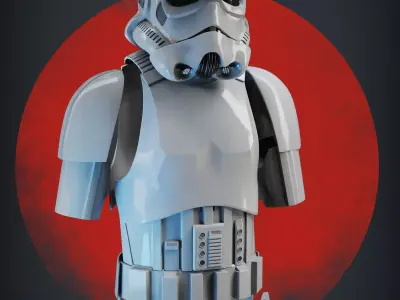 STORMTROOPER armor from Rogue One  plus E11 BLASTER 3D print model