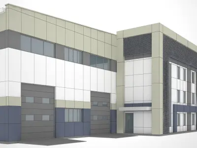 Warehouse Low-poly 3D model