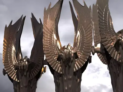 Floating Angel monolith 8 3D model