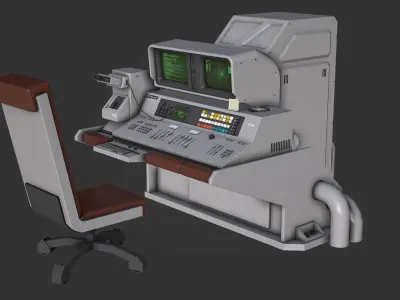 Control Desk 5 Low-poly 3D model