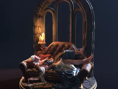 Window Seat Princess Figure 3D print model