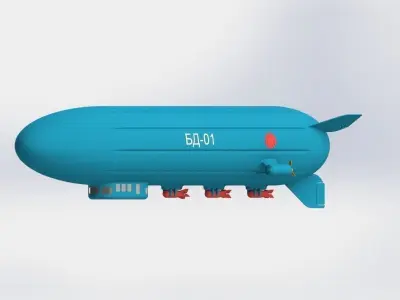 Dirigible bomber 3D print model