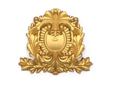 Cartouche classic decorative ornament cnc 3d printing stl 09 3D print model purchase