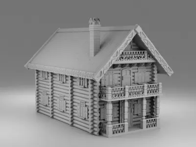 Russian house Izba 3D print model