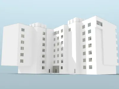 Modern Multi Story Office Building 3D model