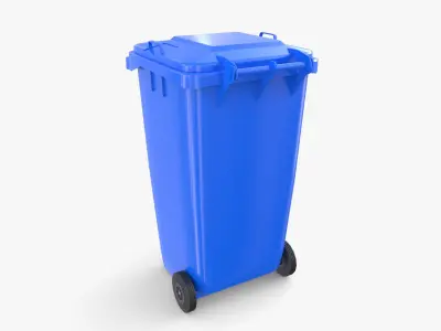 Trash can v14 Low-poly 3D model