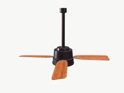 Ceiling fan Low-poly 3D model 3
