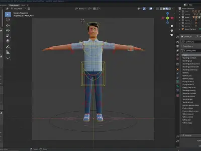 Cartoon Man and Woman Rigged 3D model
