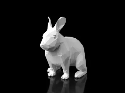 Rabbit Low Poligonal Low-poly 3D model