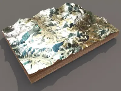 Mountain landscape 3D model