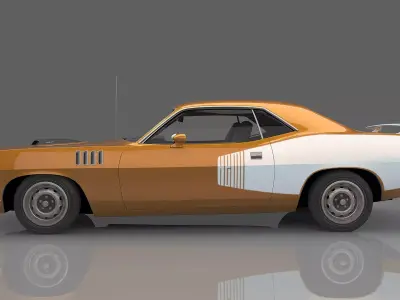 1971 Plymouth Cuda 426 Hemi 3D model