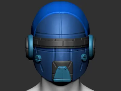 helmet high poly sculpt 3d printable 3D model 3D model 13