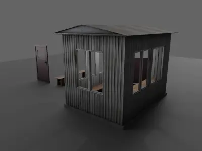 Guard Building Low-poly 3D model