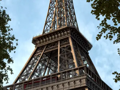 Eiffel Tower Blender TEXTURED MODEL 3D model