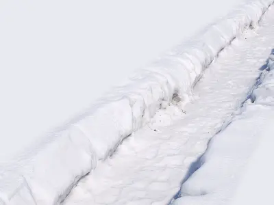 Ultra realistic Snow trail  Hq Scan 3D model