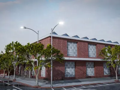 URBAN CITY BUILDING 3 Low-poly 3D model purchase
