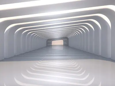 Sci Fi Tunnel 3D model 27