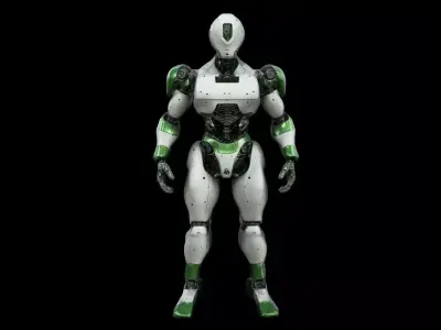 Robots Pack 4 Low-poly 3D model