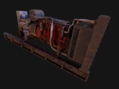 Electric Generator Low-poly 3D model order