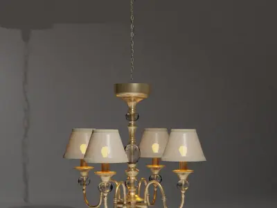 Cassic chandelier Free low-poly 3D model