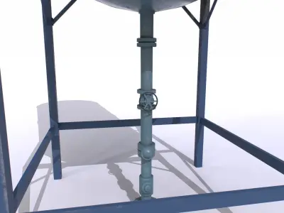Water tank 3 Low-poly 3D model