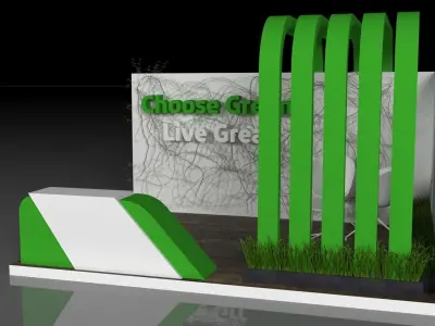 Exhibition booth design 3D model Green Sustainability  3D model