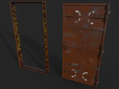 Hermetic Door IV Low-poly 3D model