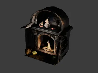 Fantasy World Structures and Nature Stylized 3D Asset Pack 3D model