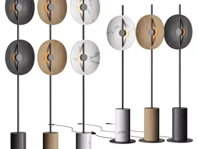 Double Moon Floor Lamp by Radilum 3D model