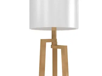 Wooden Lamp Low-poly 3D model