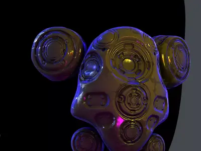 Gas mask helmet 3d model scifi Low-poly Low-poly 3D model Low-poly 3D model