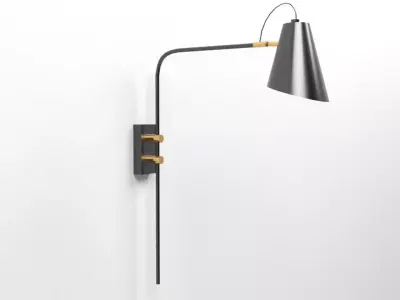 Applique wall lamp gold 3D model