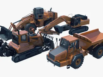  4 Construction Vehicles Pack 