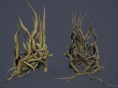 Roots PBR v3 Low-poly 3D model