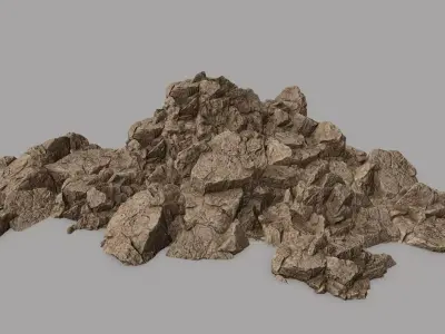 Rock Set Low-poly 3D model 13
