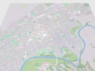 Cityscape  Palmerston North New Zeland 3D model