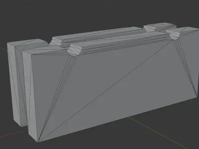 Game ready block prop Low-Poly PBR Low-poly 3D model