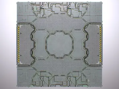 PBR Sci-Fi Spaceship Texture 11 Low-poly 3D model