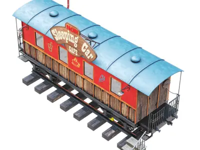 Old Wagon Cafe  3D model