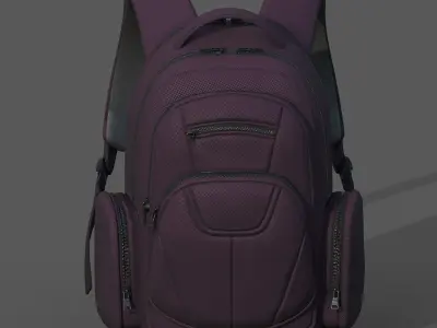 Backpack Camping Generic military human lugagge bag  Low-poly 3D model